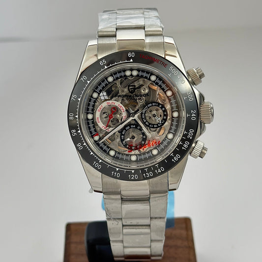 Reloj Automático PAGANI DESIGN Daytona Skeleton Black (PD1653)