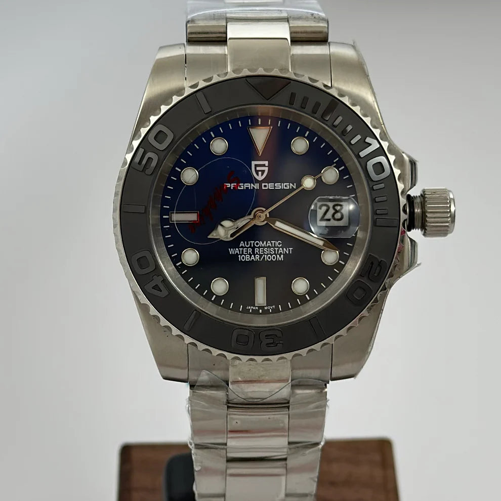 Reloj Automático PAGANI DESIGN Yacht-Master Steel Black Blue (PD1651)