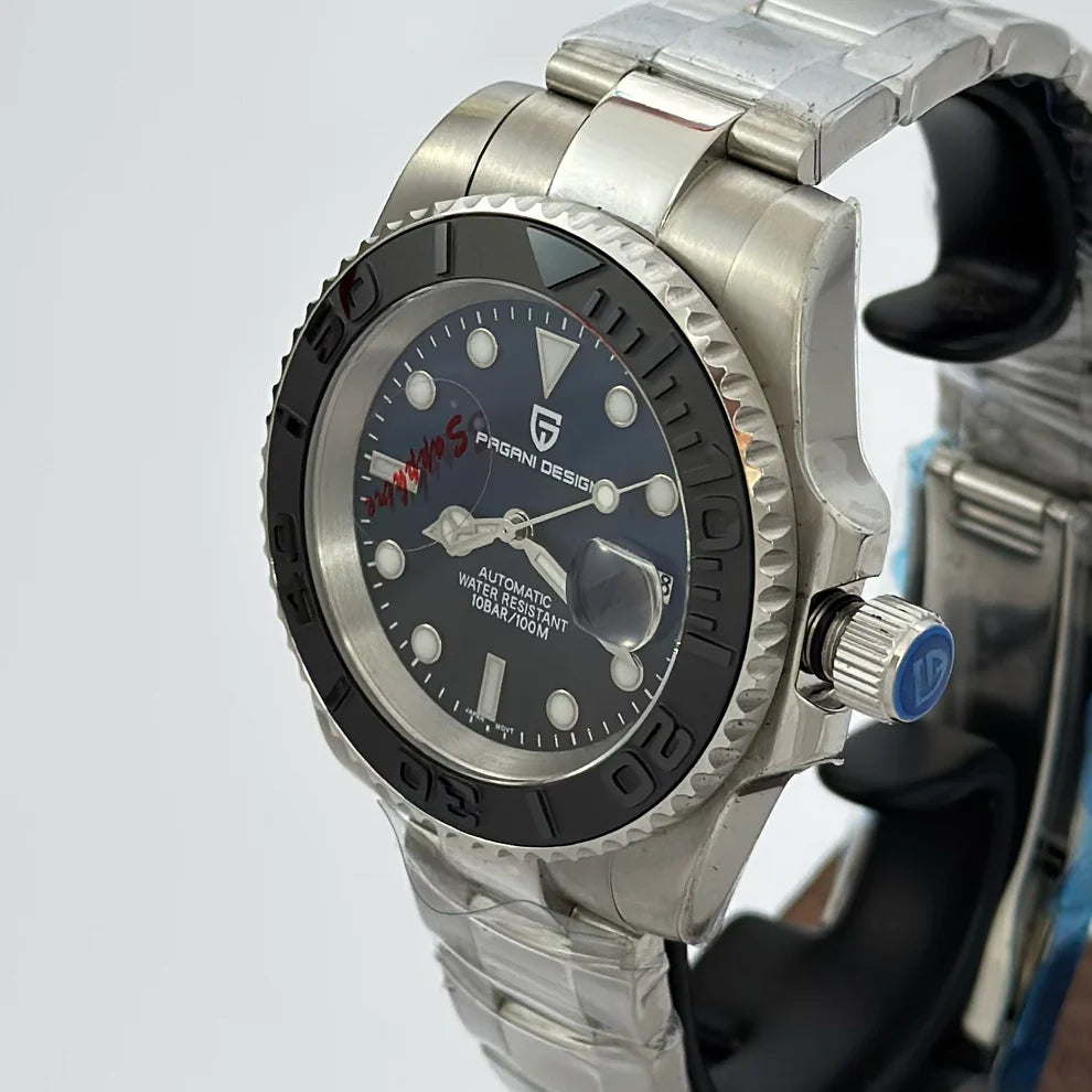 Reloj Automático PAGANI DESIGN Yacht-Master Steel Black Blue (PD1651)