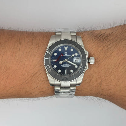 Reloj Automático PAGANI DESIGN Yacht-Master Steel Black Blue (PD1651)